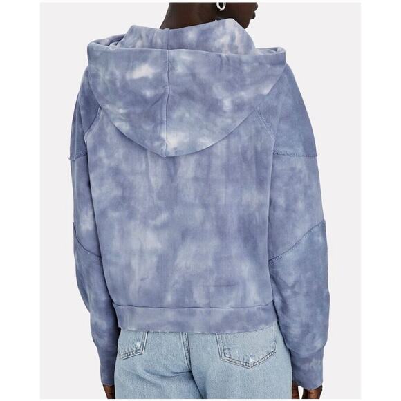 Love Shack Fancy Anarosa Hoodie- Washed Denim Size Small - Picture 2 of 11